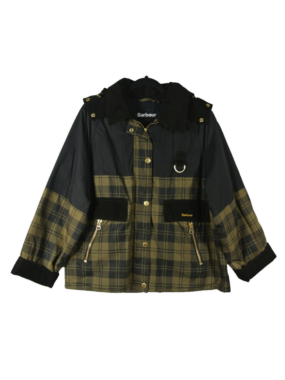 NEW, Barbour Women's Elaine Hooded Showerproof Jacket in Olive Sz 12 #SJ2606
